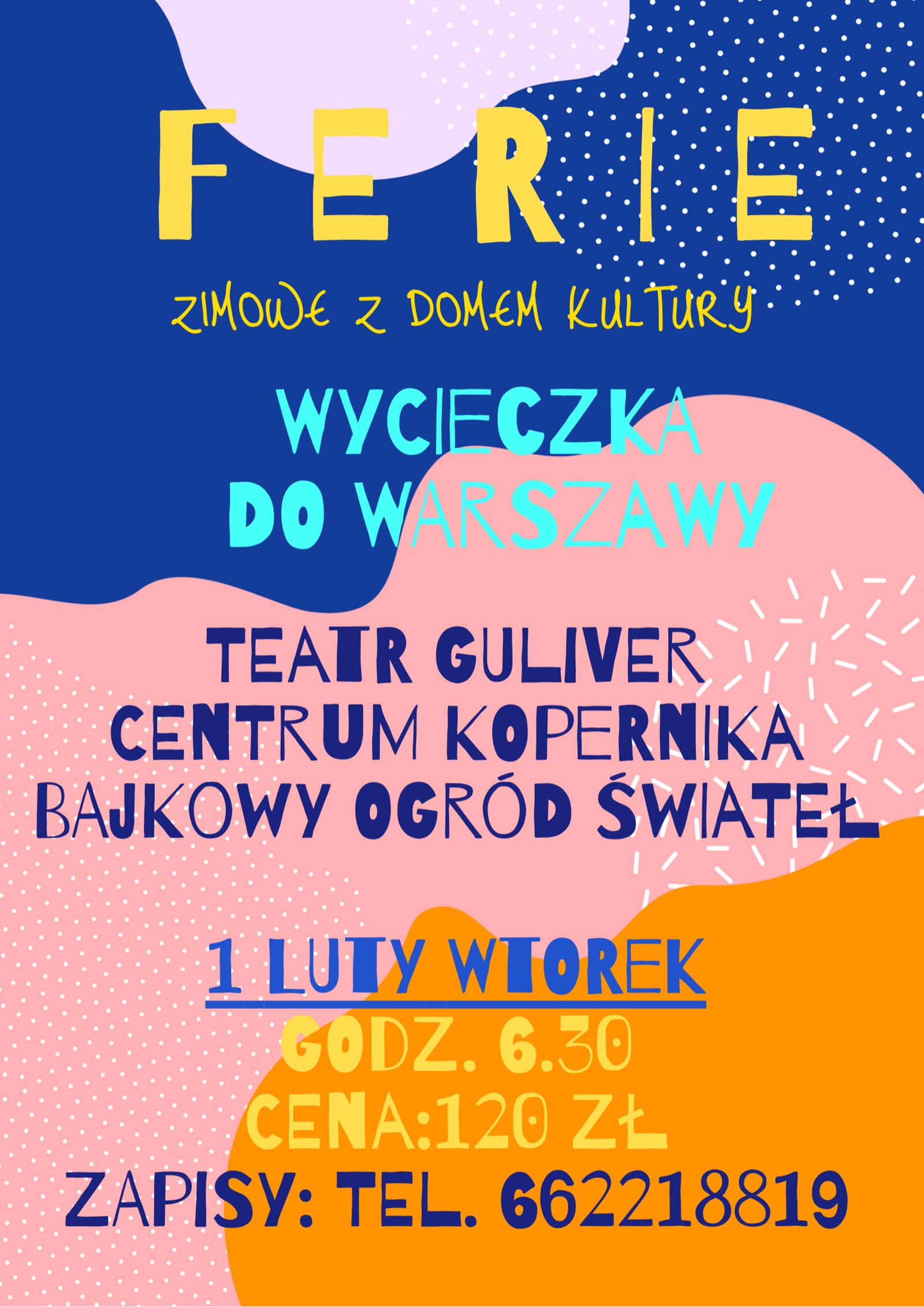 Plakat wycieczka do Warszawy