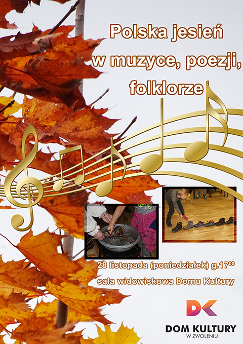 plakat polska jesień w muzyce, poezji, folklorze